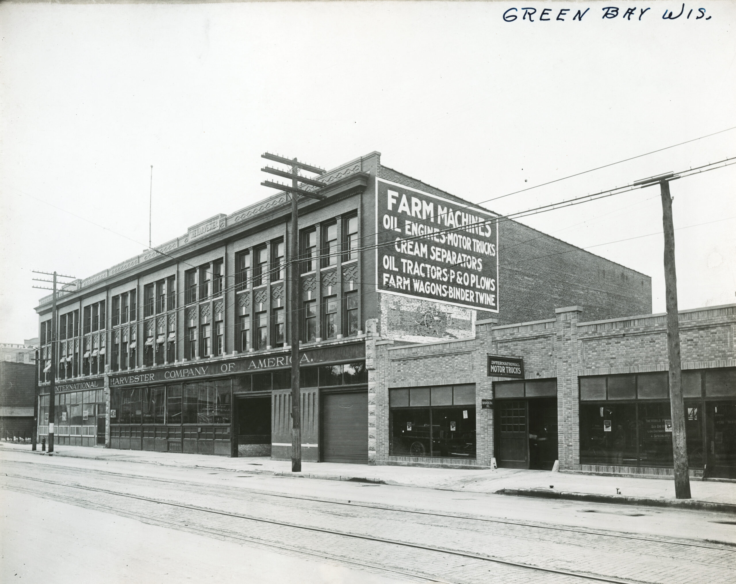 Historic International dealership building in Green Bay Wisconsin from 1919