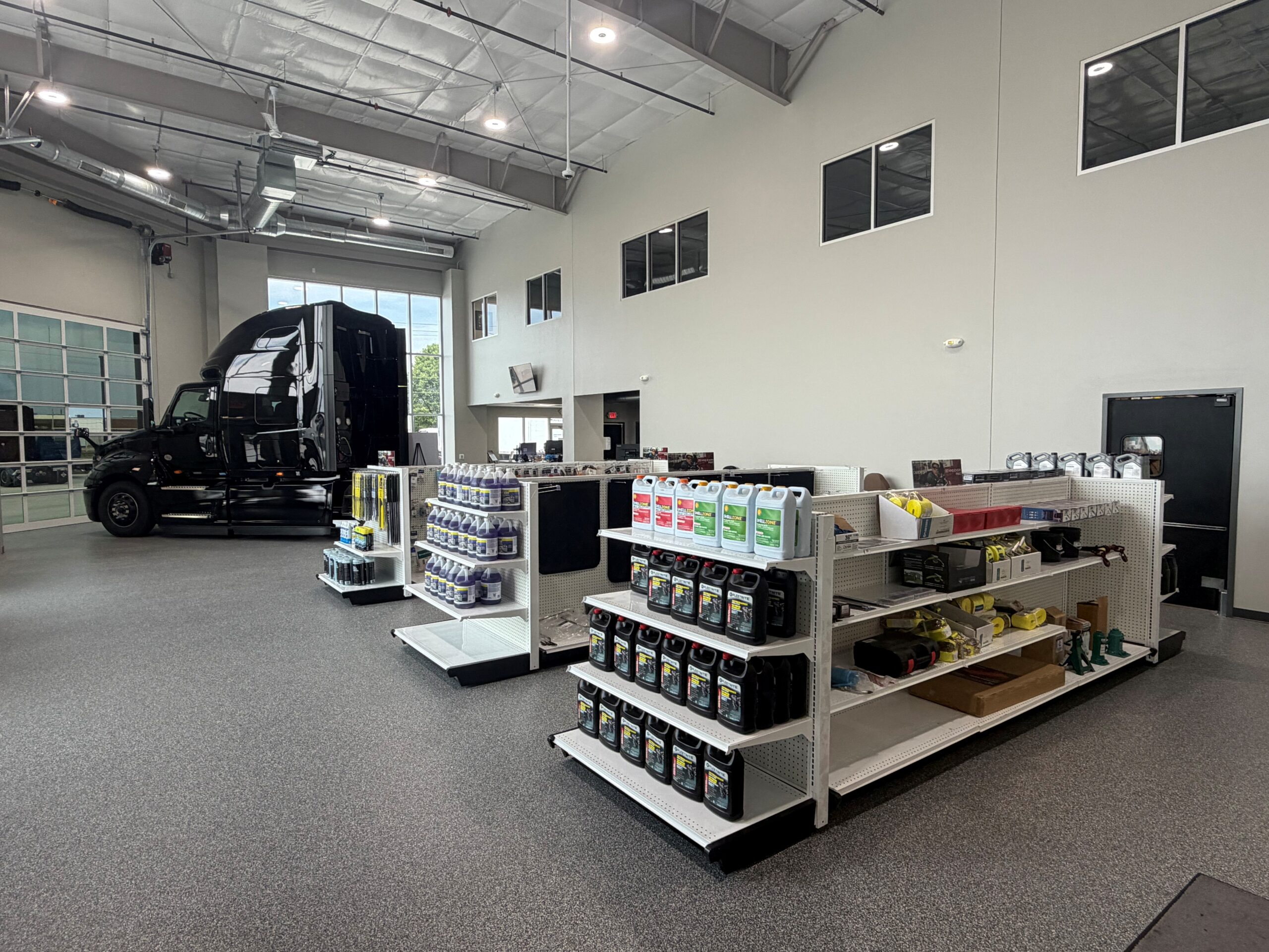 Packer City International Trucks parts showroom