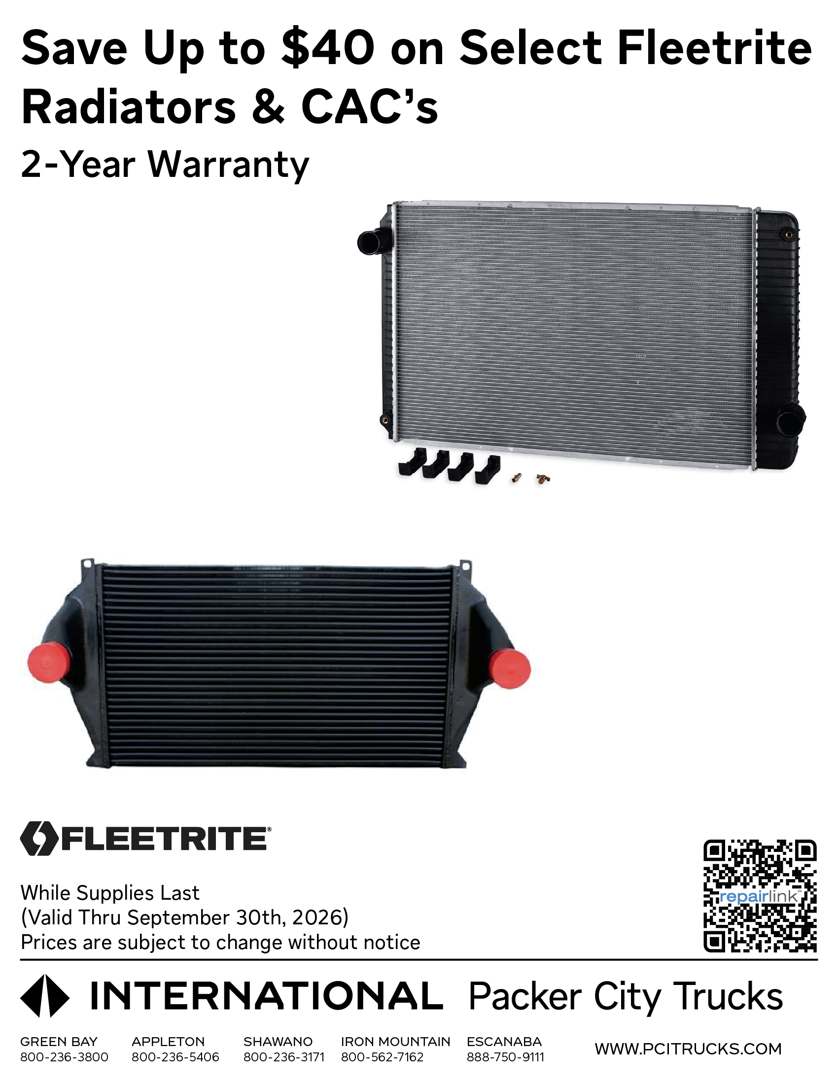 Quarter 3 commercial truck parts special